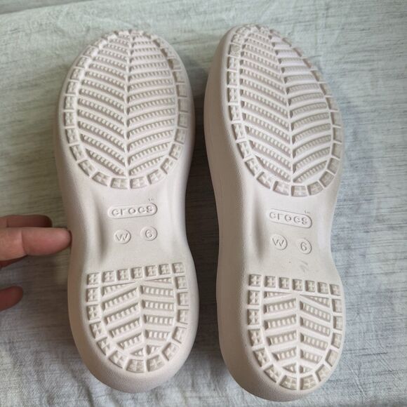 Women's CROCS Blush Pink Kadee Slip On Ballet Flat Shoe SIZE 6 - Picture 10 of 12